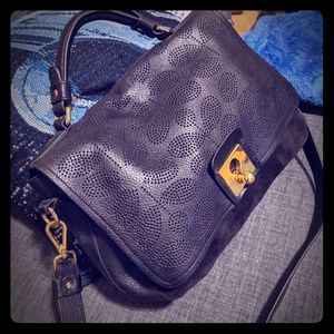 Orla Kiely Sixties Stem Punched Leather Cross Body